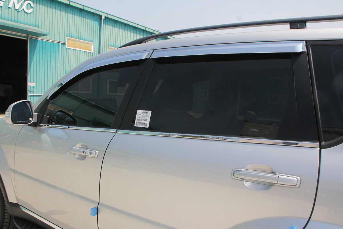 Auto Clover Chrome Wind Deflector Set For Ssangyong Rexton W 2014 - 2017 (4 pcs)