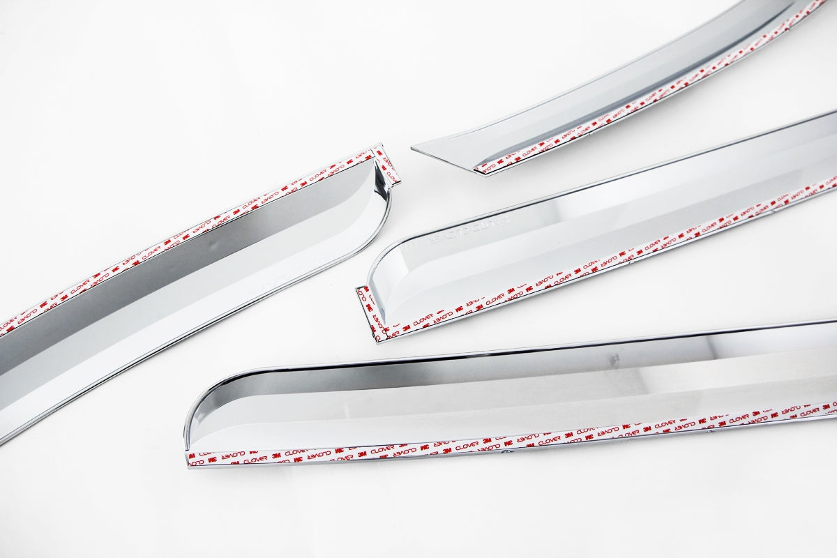 Auto Clover Chrome Wind Deflectors Set for Hyundai Santa Fe 2007 - 2012