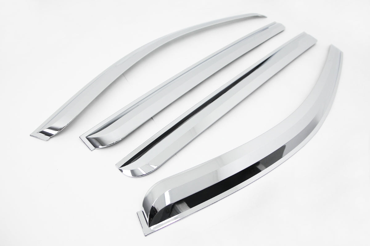 Auto Clover Chrome Wind Deflectors Set for Hyundai Santa Fe 2007 - 2012