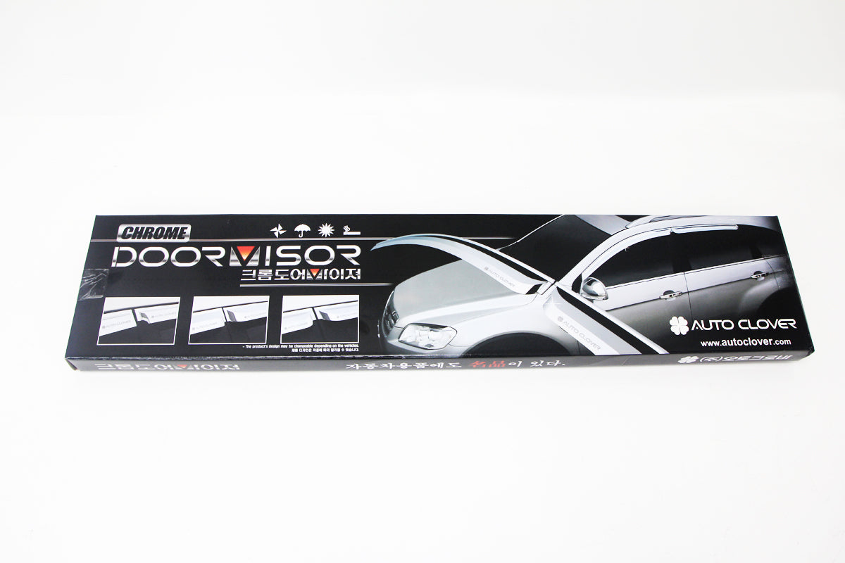 Auto Clover Chrome Wind Deflectors Set for Chevrolet Spark 2010 - 2015 (4 pieces)