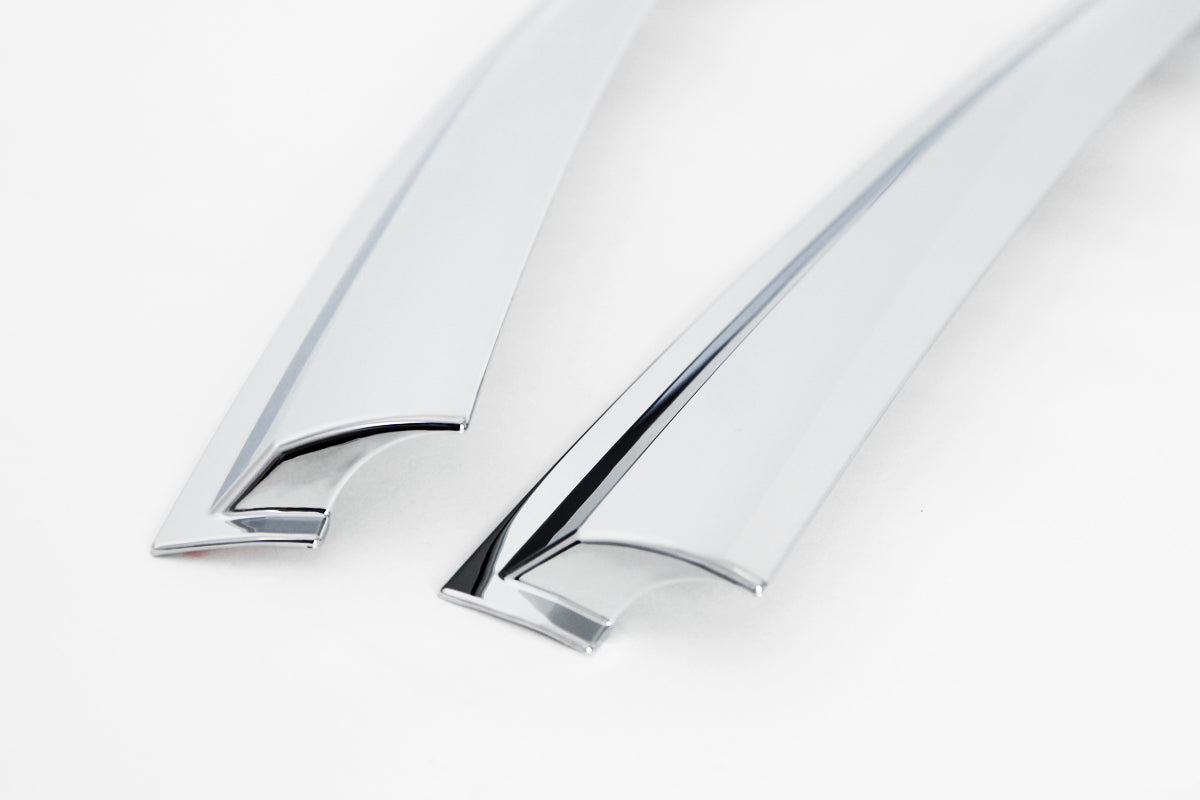 Auto Clover Chrome Wind Deflectors Set for Chevrolet Spark 2010 - 2015 (4 pieces)