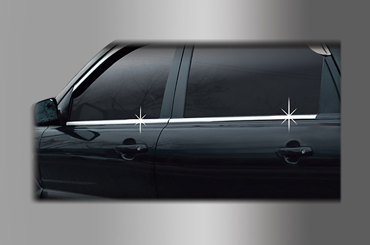 Auto Clover Chrome Side Window Frame Trim Cover Set for Kia Sportage 2005 - 2010