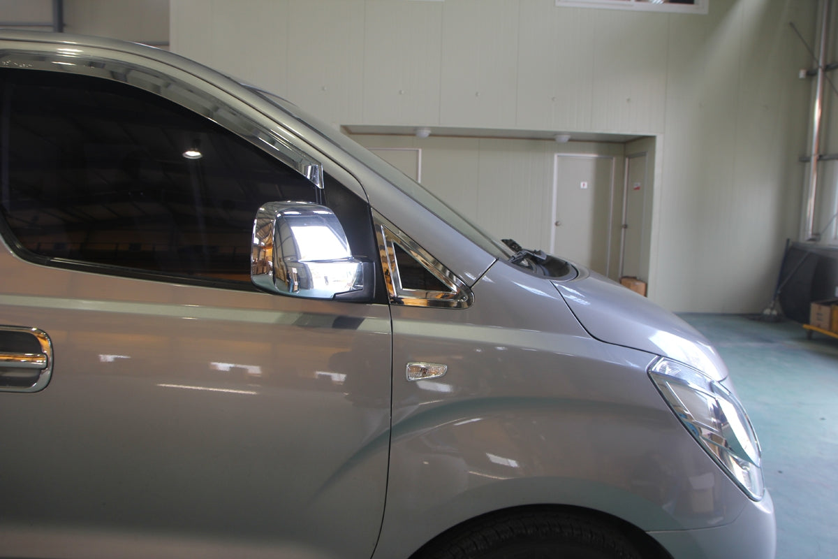 Auto Clover Chrome A Pillar Cover Trim Set for Hyundai i800 / iLoad 2008+