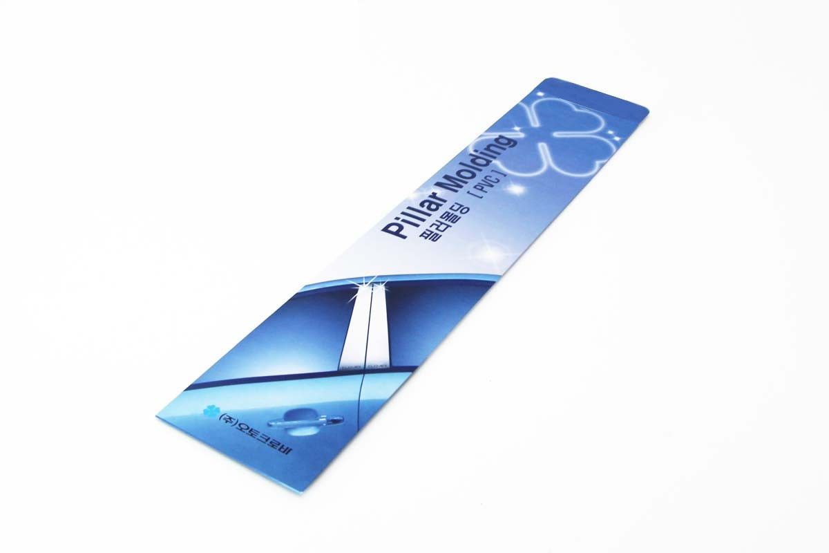 Auto Clover PVC Chrome B Pillar Sticker Trim for Hyundai Santa Fe 2013 - 2018