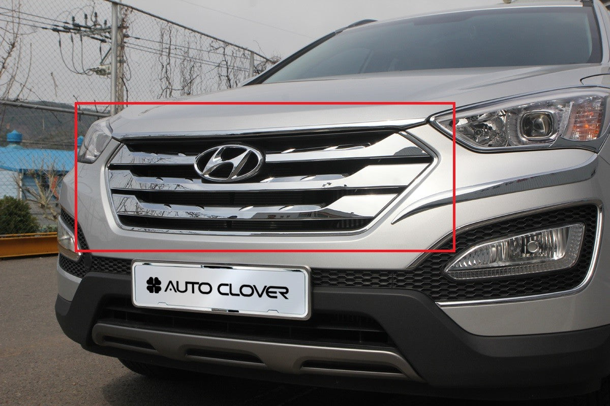 Auto Clover Chrome Grill Trim set for Hyundai Santa Fe 2013 - 2015