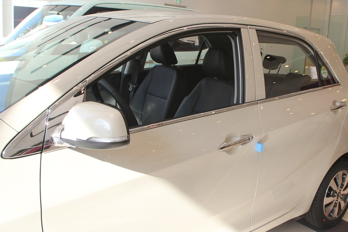 Auto Clover Chrome Side Window Frame Trim Cover Set for Kia Picanto 2012 - 2016