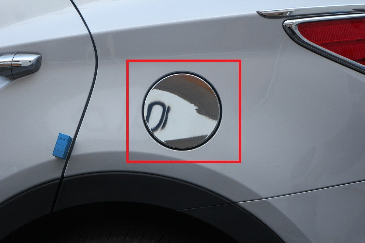 Auto Clover Chrome Fuel Cap Door Cover Trim for Hyundai Santa Fe 2013 - 2018