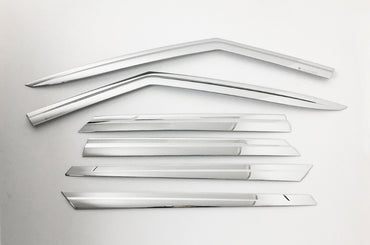 Auto Clover Chrome Wind Deflectors for Land Rover Discovery 5 2017+ (6 pieces)