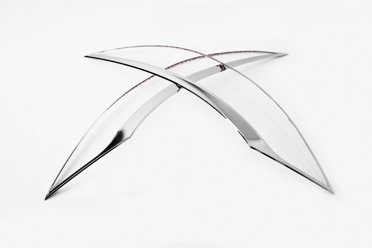 Auto Clover Chrome Headlight Surround Trim Set for Kia Sportage 2010 - 2015