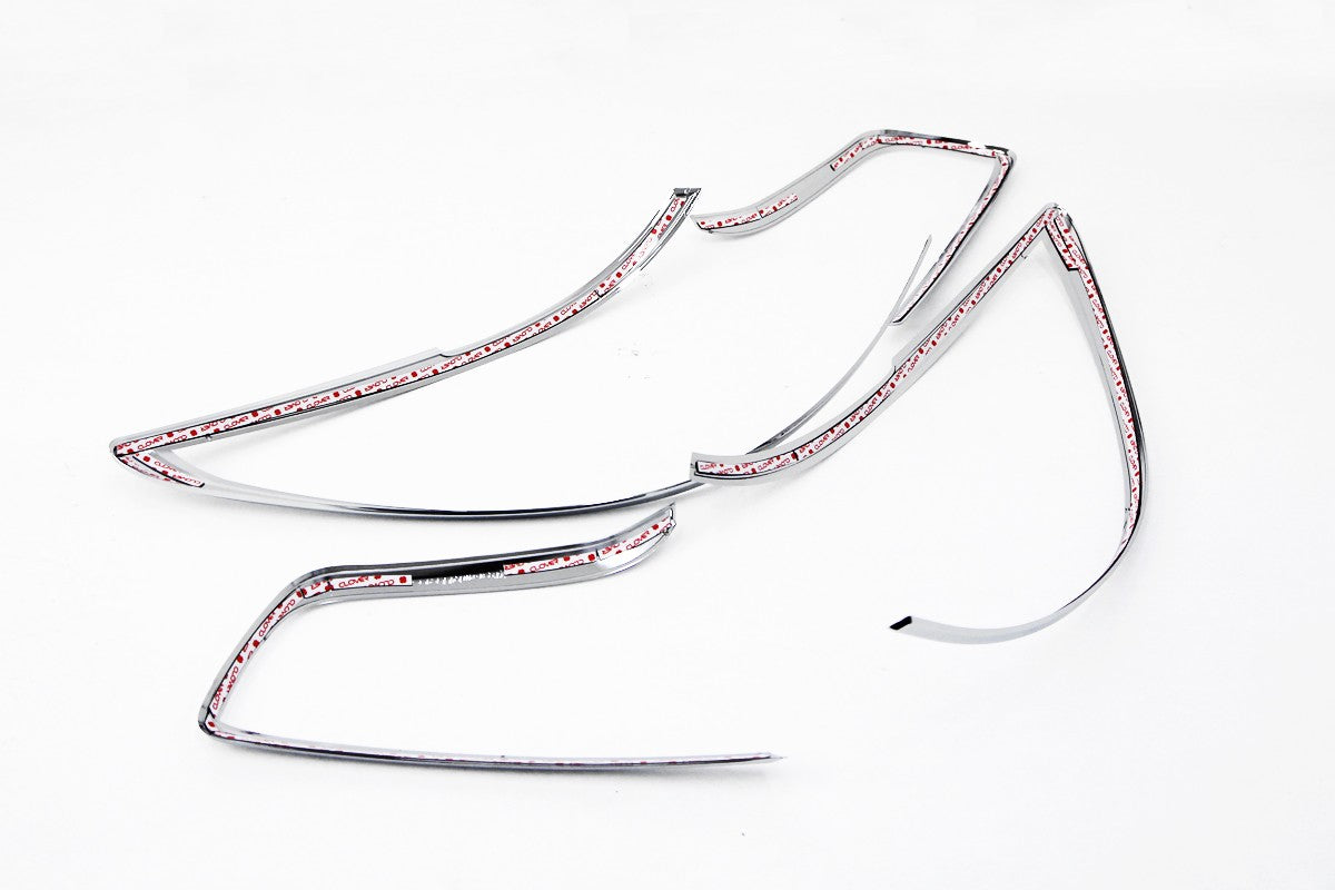 Auto Clover Chrome Rear Tail Light Covers Trim Set for Kia Sportage 2010 - 2015