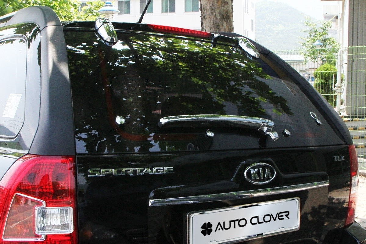 Auto Clover Chrome Rear Window Trim Set for Kia Sportage 2005 - 2010