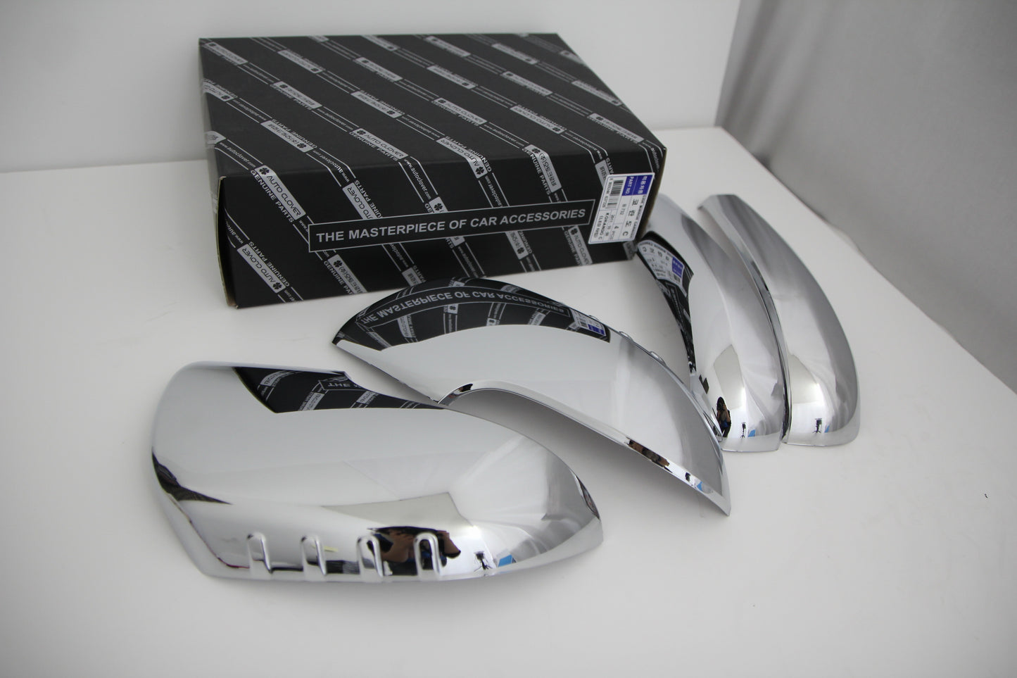 Auto Clover Chrome Wing Mirror Cover Trim for Ssangyong Korando C 2011 - 2019