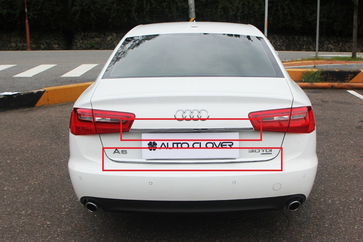 Auto Clover Chrome Boot Trunk Trim Set for Audi A6 2011 - 2018