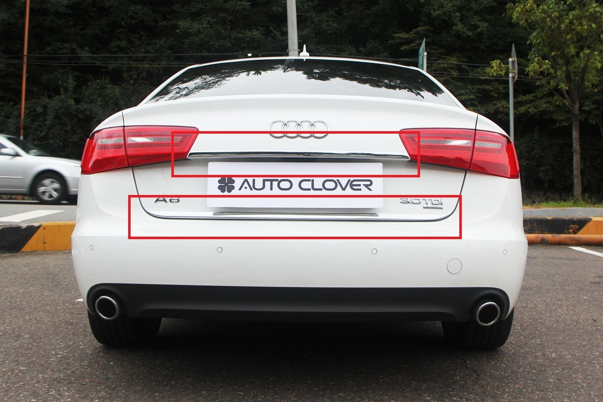 Auto Clover Chrome Boot Trunk Trim Set for Audi A6 2011 - 2018