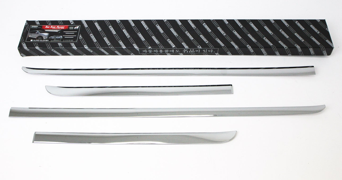 Auto Clover Chrome Side Door Trim Set for Hyundai Santa Fe 2013 - 2018
