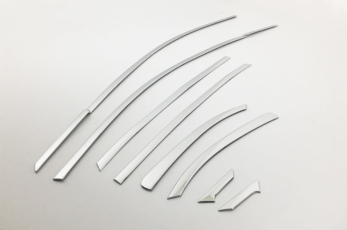 Auto Clover Chrome Top Window Frame Rubber Trim Set for Hyundai Kona 2017 - 2023