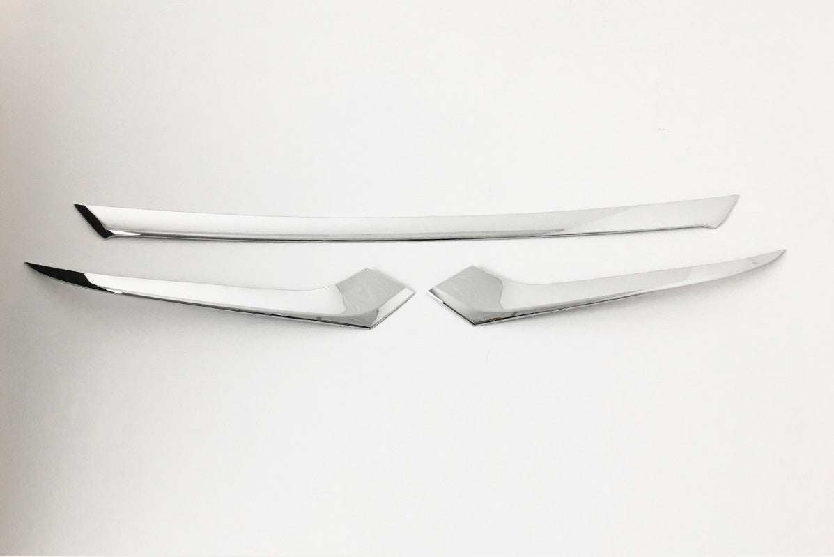 Auto Clover Chrome Front Bumper/ Headlight Trim for Hyundai Santa Fe 2019 - 2021