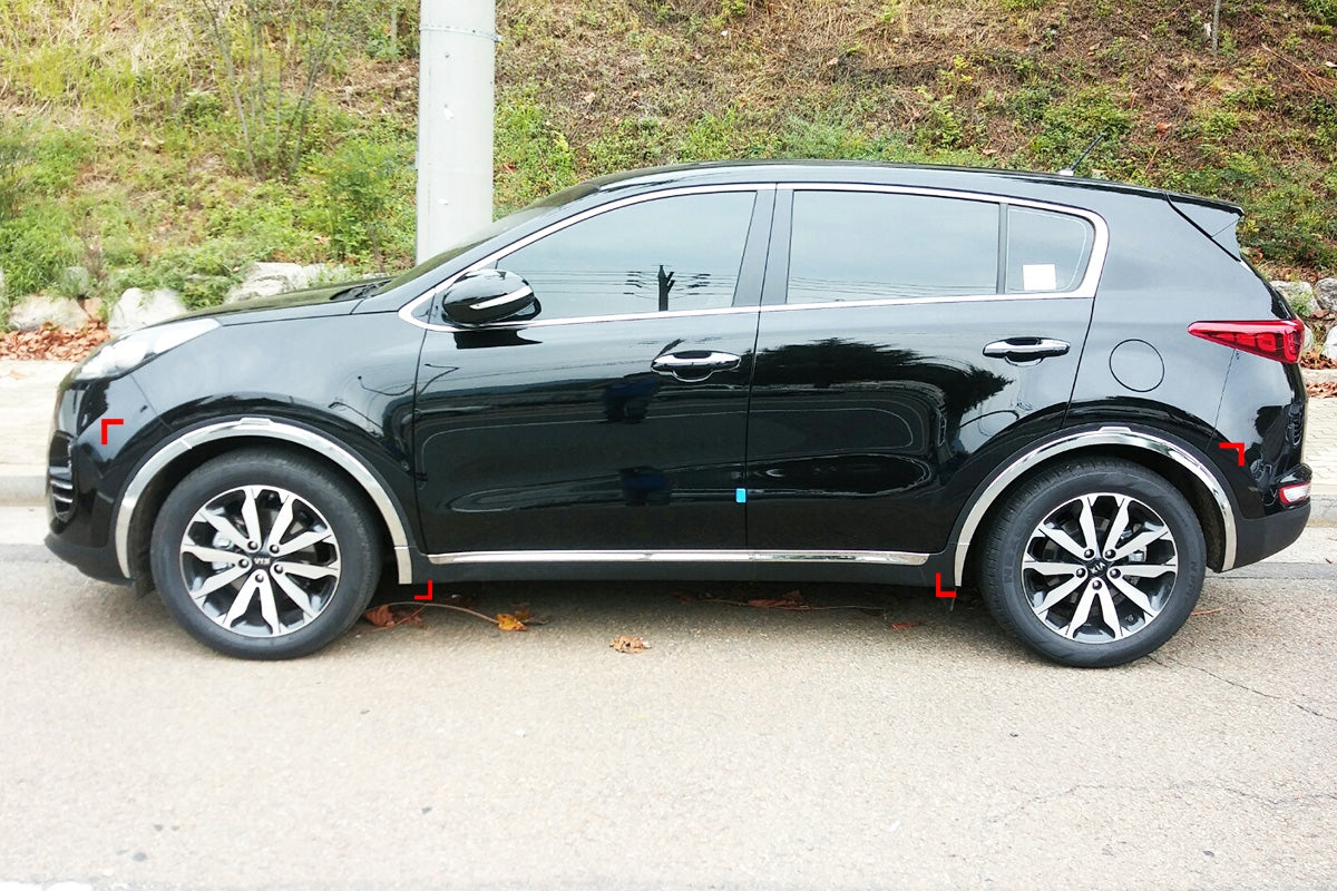 Auto Clover Chrome Wheel Arch Trim Set for Kia Sportage 2016 - 2021