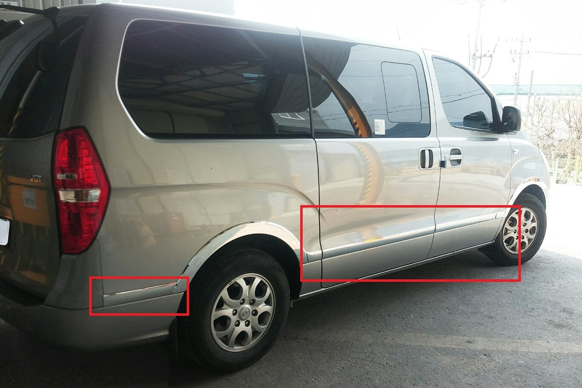 Auto Clover Chrome Side Door Trim Set for Hyundai i800 / iLoad 2008+