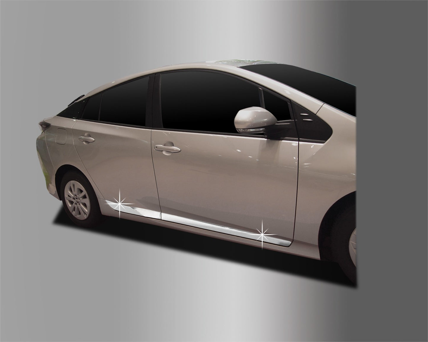 Auto Clover Chrome Side Door Trim Set for Toyota Prius 2016 - 2024