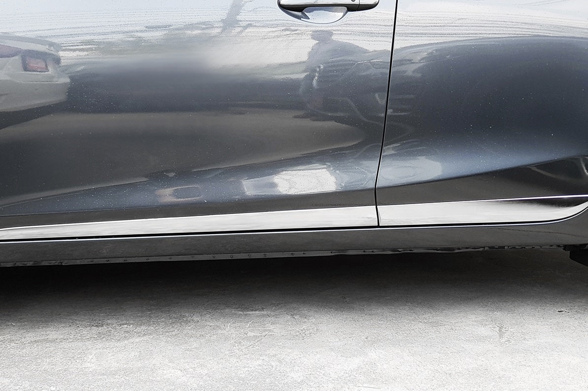 Auto Clover Chrome Side Skirt Door Trim Set for Mazda 2 2014+ MK4 5 Door