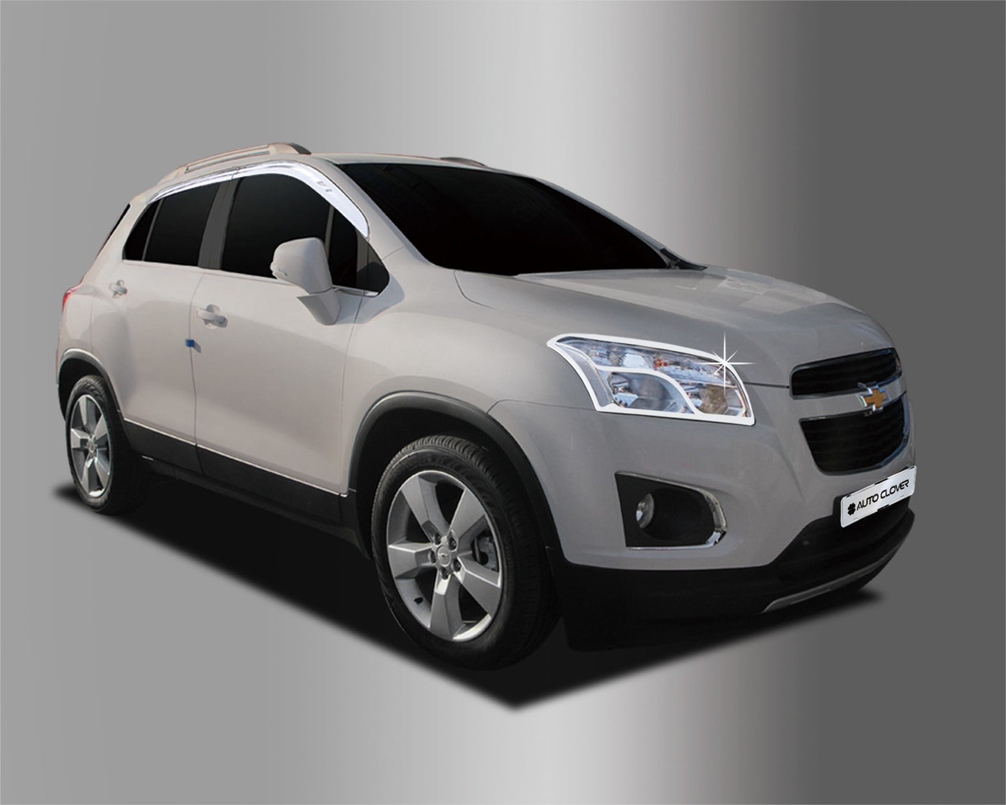 Auto Clover Chrome Headlight Lamp Trim Set for Chevrolet Trax 2012 - 2016
