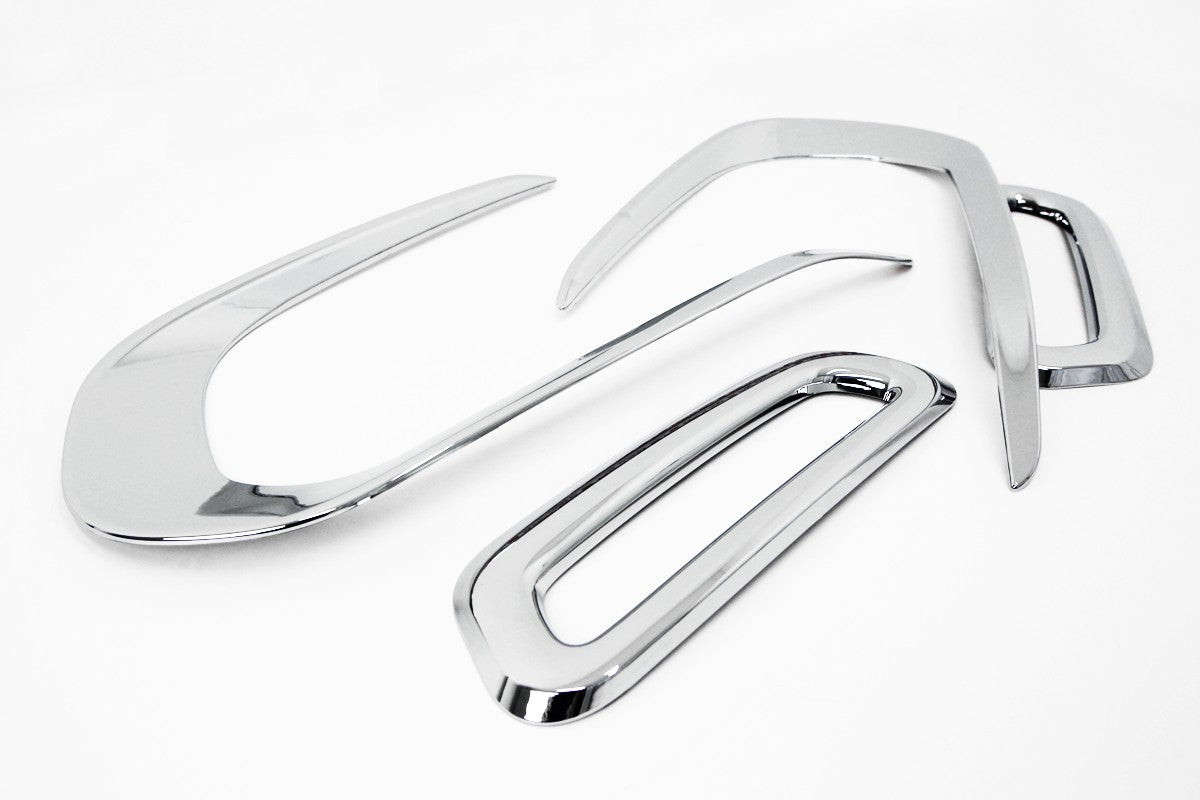 Auto Clover Chrome Front and Rear Fog Light Trim for Chevrolet Trax 2012 - 2016