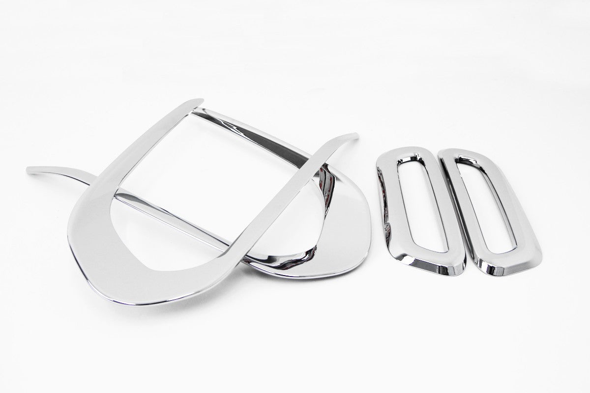 Auto Clover Chrome Front and Rear Fog Light Trim for Chevrolet Trax 2012 - 2016