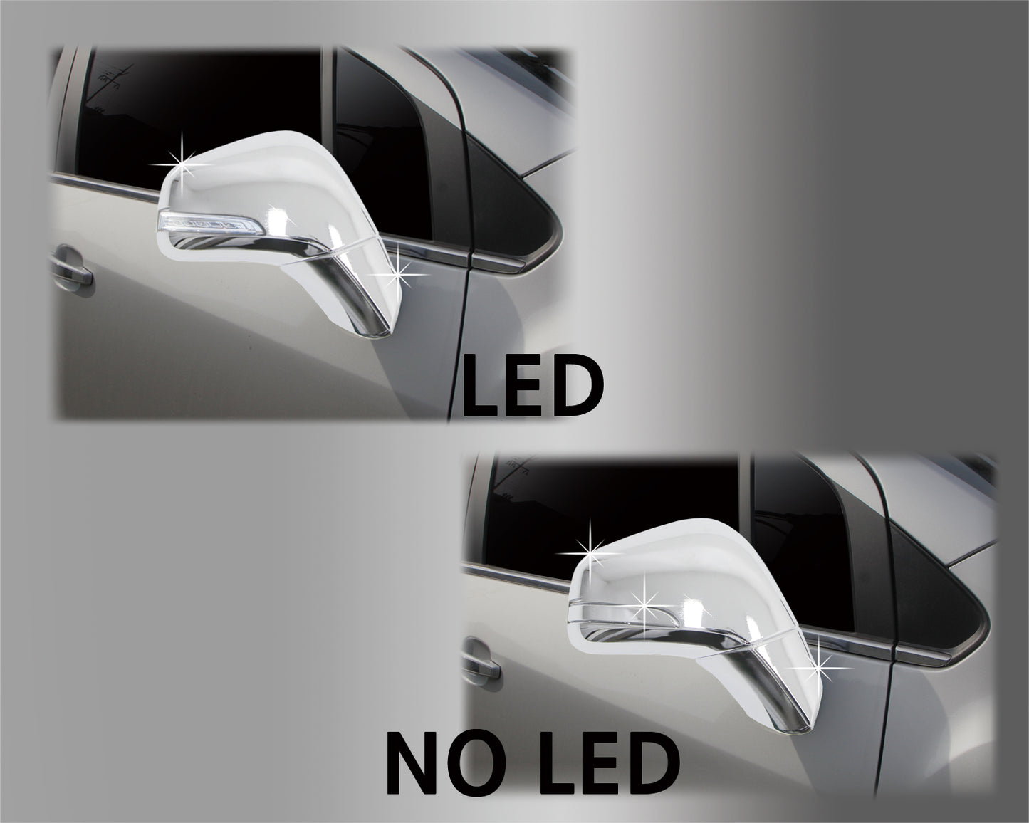 Auto Clover Chrome Wing Mirror Cover Trim for Vauxhall Opel Mokka 2012 - 2019