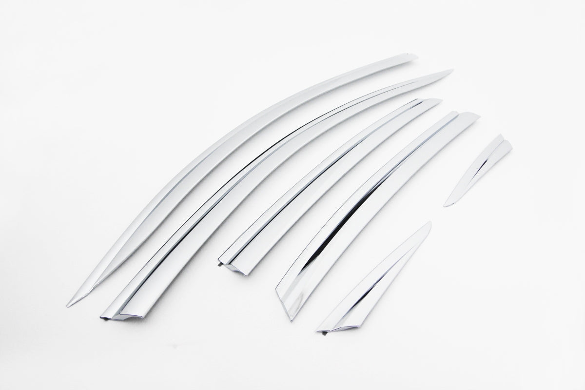 Auto Clover Chrome Wind Deflectors Set for Audi A6 2011 - 2018 (6 pieces)