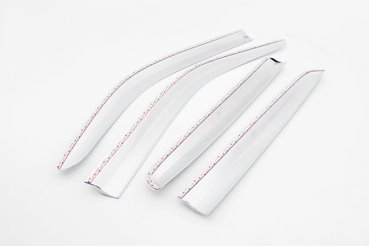 Auto Clover Chrome Wind Deflectors Set for Hyundai Tucson 2004 - 2010 (4 pieces)