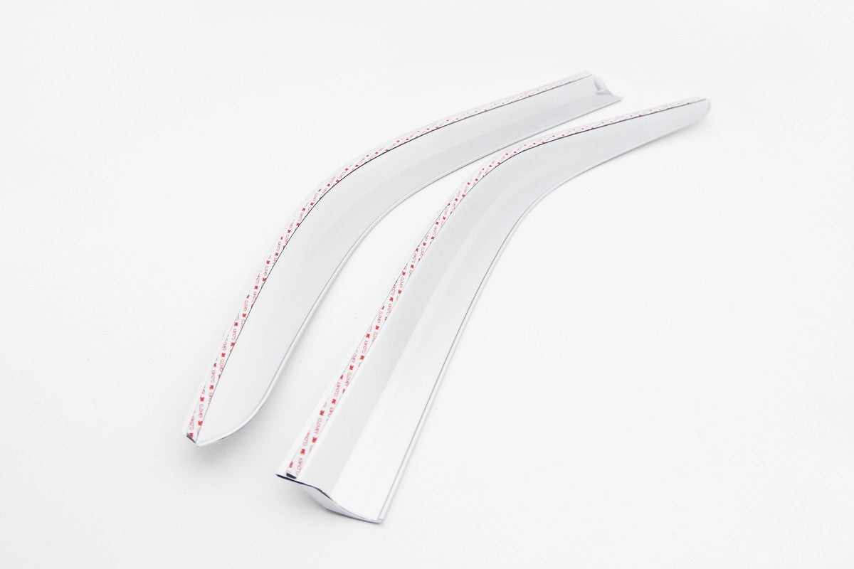 Auto Clover Chrome Wind Deflectors for Nissan Navara D40 2005 - 2015 (2 pieces)