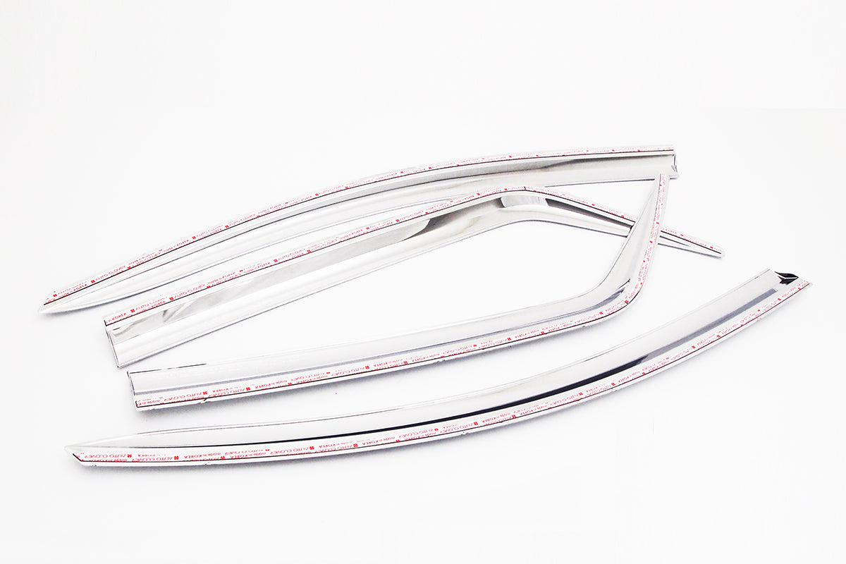 Auto Clover Chrome Wind Deflectors Set for Ford Ecosport (4 pieces)