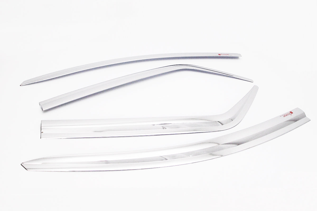 Auto Clover Chrome Wind Deflectors Set for Ford Ecosport (4 pieces)
