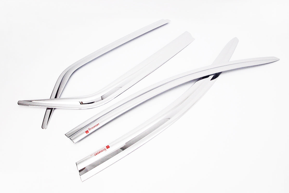 Auto Clover Chrome Wind Deflectors Set for Ford Ecosport (4 pieces)