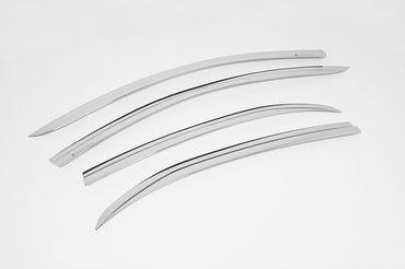 Auto Clover Chrome Wind Deflectors Set for Mazda 2 2014+ (4 pieces)