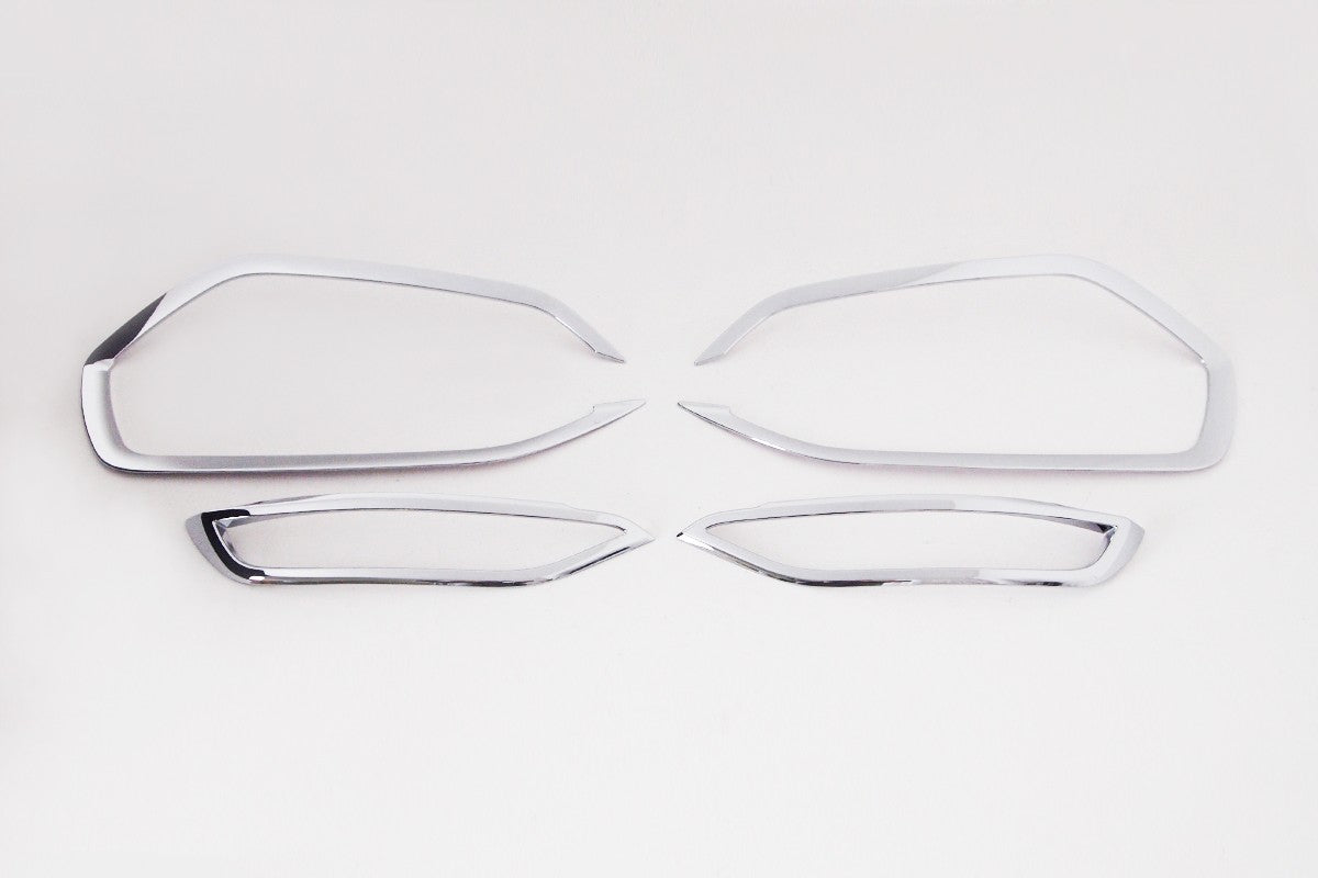 Auto Clover Chrome Front and Rear Fog Light Trim for Hyundai Tucson 2015 - 2018