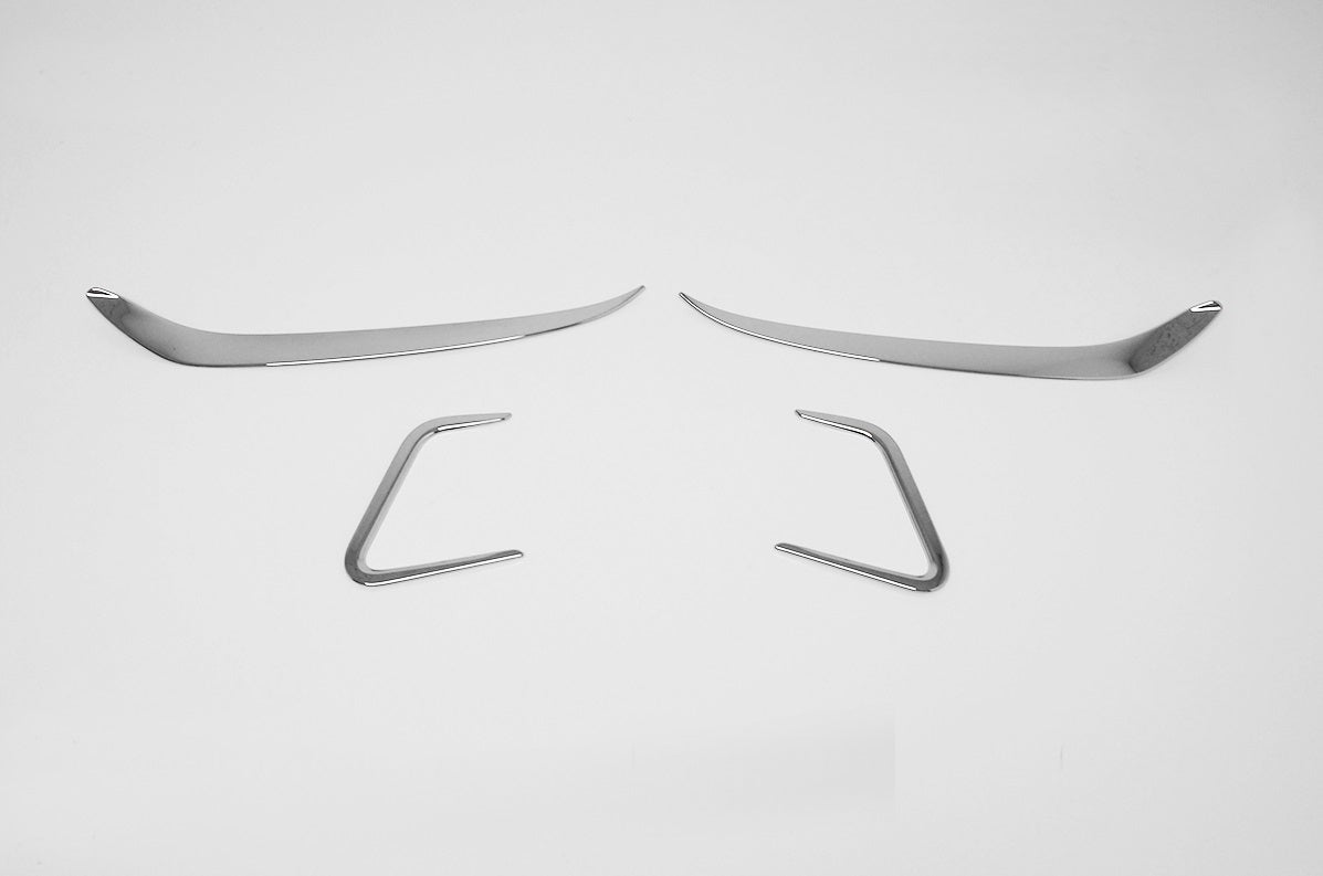 Auto Clover Chrome Front Lights Trim Set for Hyundai Kona 2017 - 2020