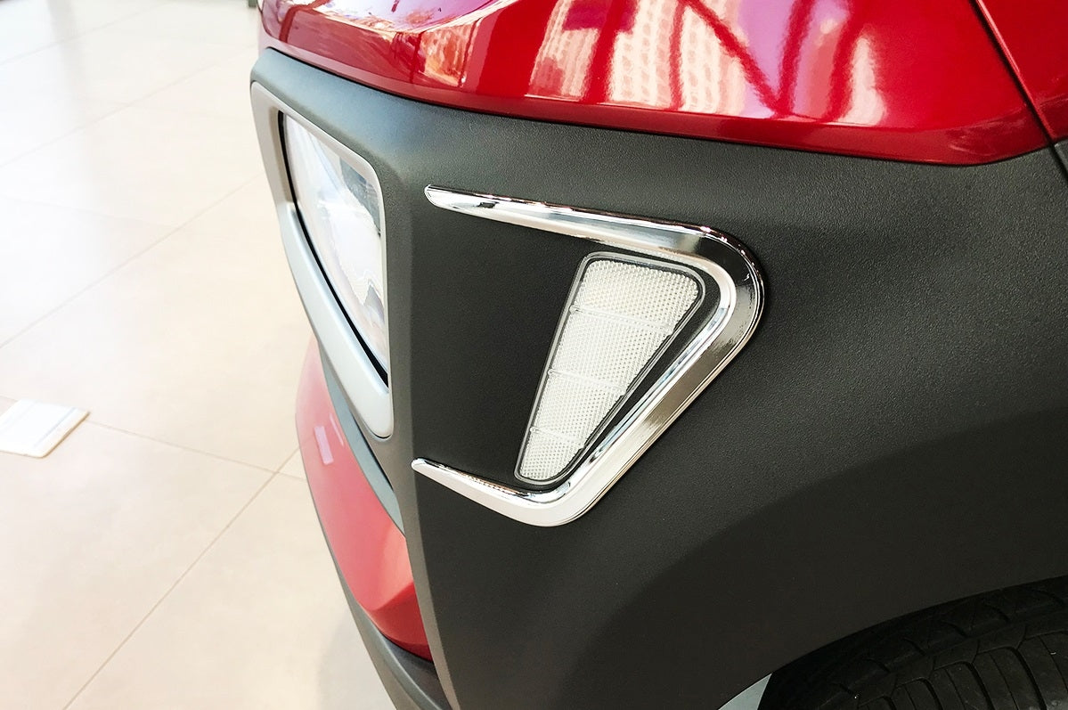 Auto Clover Chrome Front Lights Trim Set for Hyundai Kona 2017 - 2020