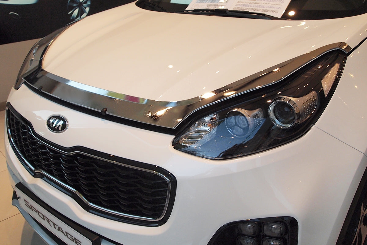 Auto Clover Chrome Bonnet Guard Protector Set for Kia Sportage 2016 - 2021