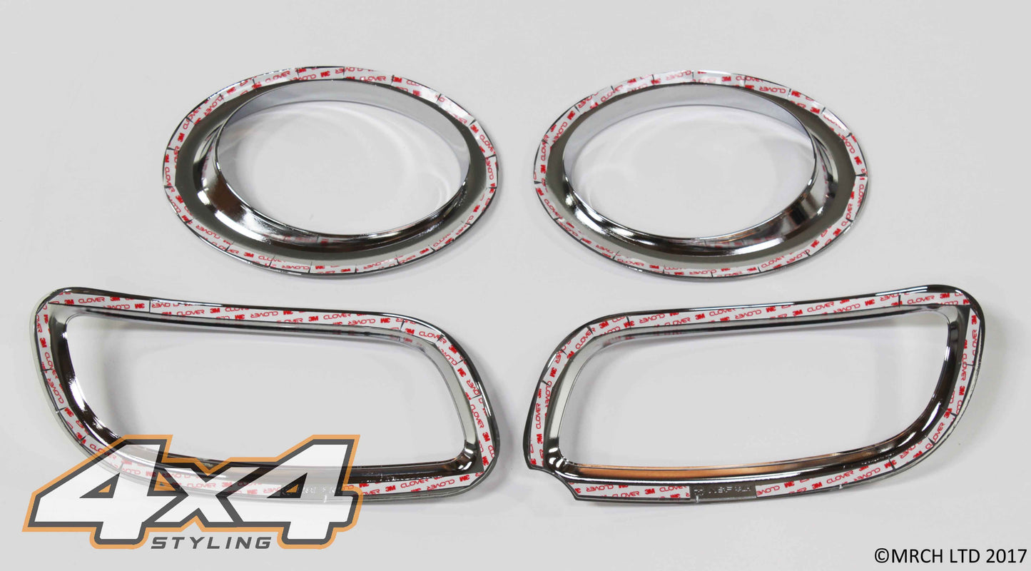 Auto Clover Chrome Fog Light & Reflector Trim for Hyundai Santa Fe 2007 - 2009