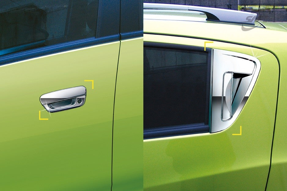 Auto Clover Chrome Door Handle Covers Trim Set for Chevrolet Spark 2010 - 2015