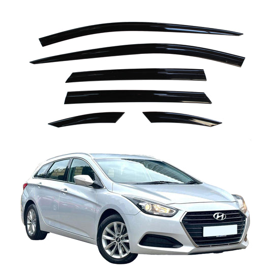 Auto Clover Wind Deflectors Set for Hyundai i40 5 door Estate (6 pieces)