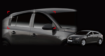 Auto Clover Wind Deflectors Set for Chevrolet Cruze 2011 - 2016 (4 pieces)