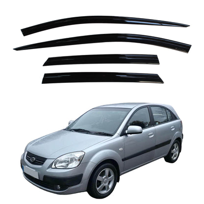 Auto Clover Wind Deflectors Set for Kia Rio 2005 - 2009 (4 pieces)