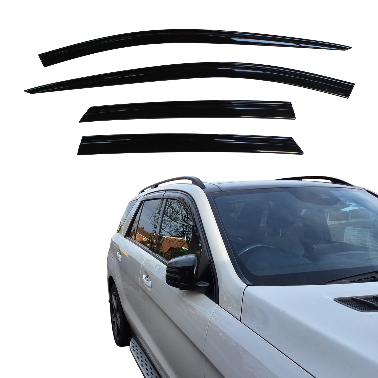 Auto Clover Wind Deflectors Set for Mercedes M Class ML / GLE W166 2011 - 2018