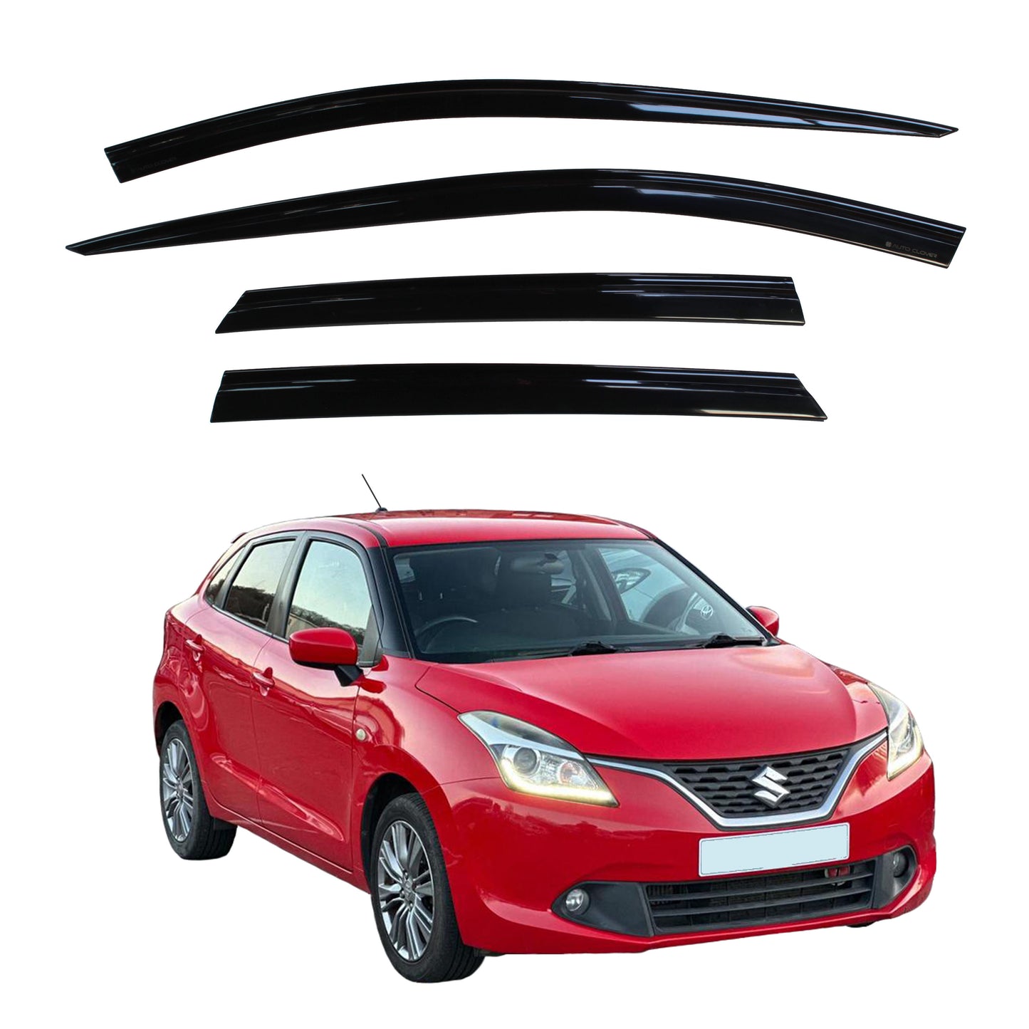 Auto Clover Wind Deflectors Set for Suzuki Baleno 2015+ (4 pieces)