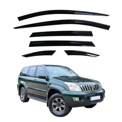 Auto Clover Wind Deflectors Set for Toyota Land Cruiser J120 2002 - 2009 (6 pcs)