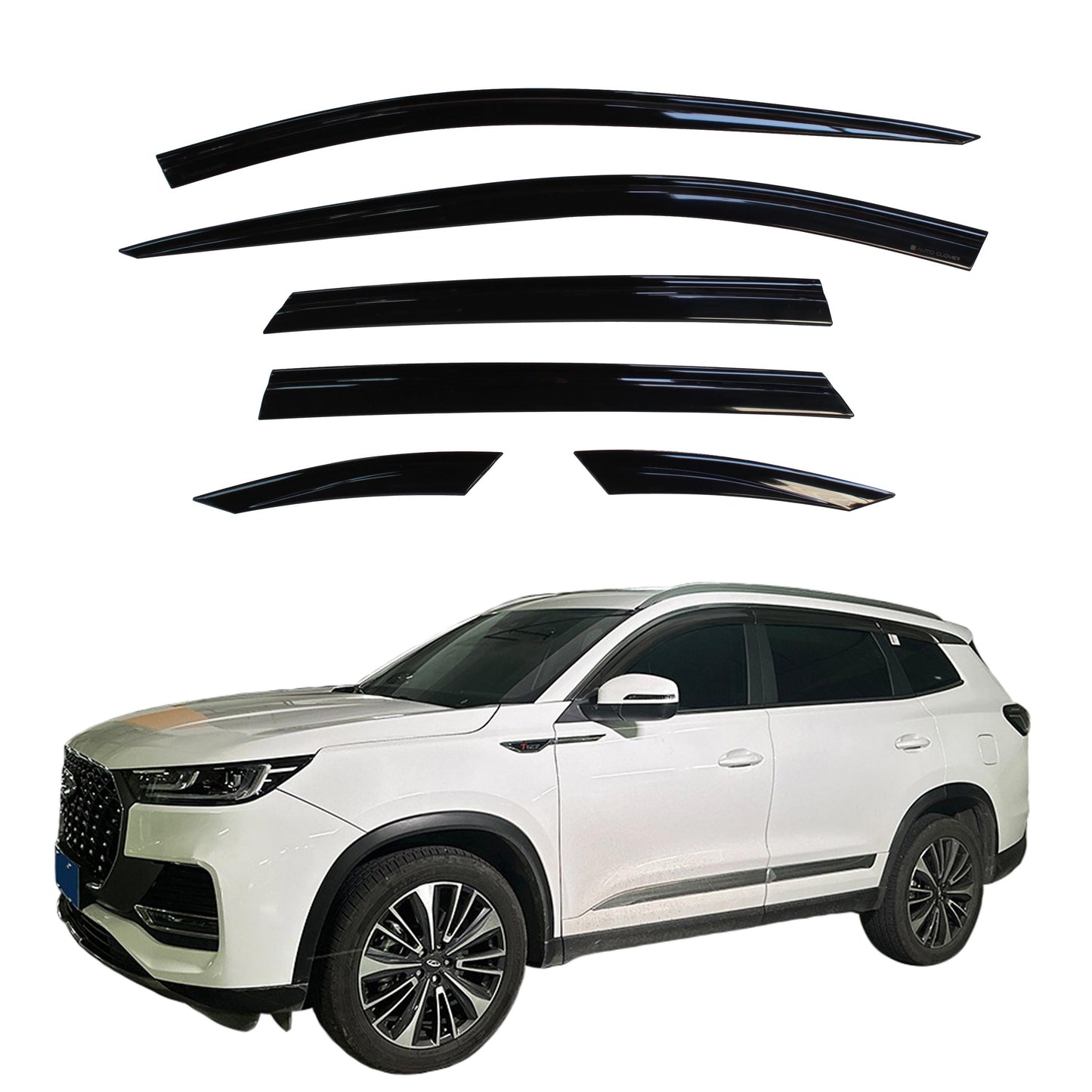 Auto Clover Wind Deflectors Set for Chery Tiggo 8 2025+ (6 pieces)