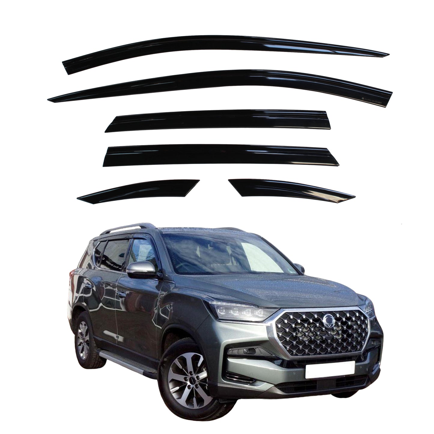 Auto Clover Wind Deflectors Set for Ssangyong KGM Rexton G4 2018+ (6 pieces)